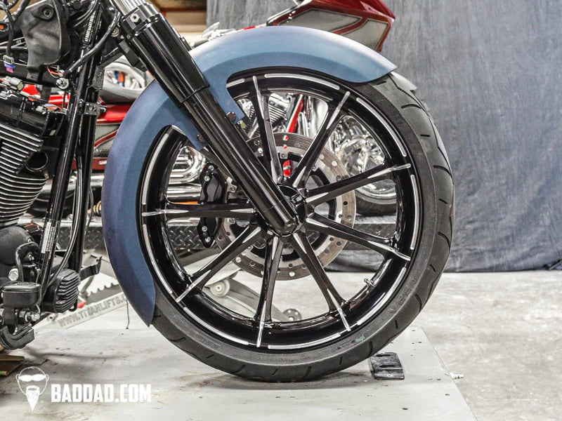 BAD DAD 21" Fat wheel 180mm Wrap Front Fender for 1997-2023 Touring
