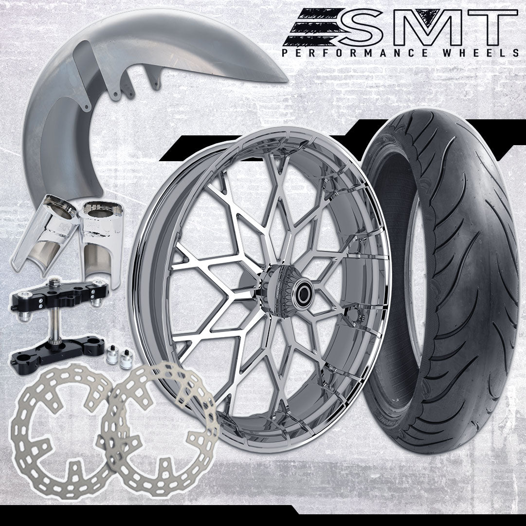 SMT 21x5.5 OG5 ( Prodigy )Chrome Fat Wheel Tire Kit