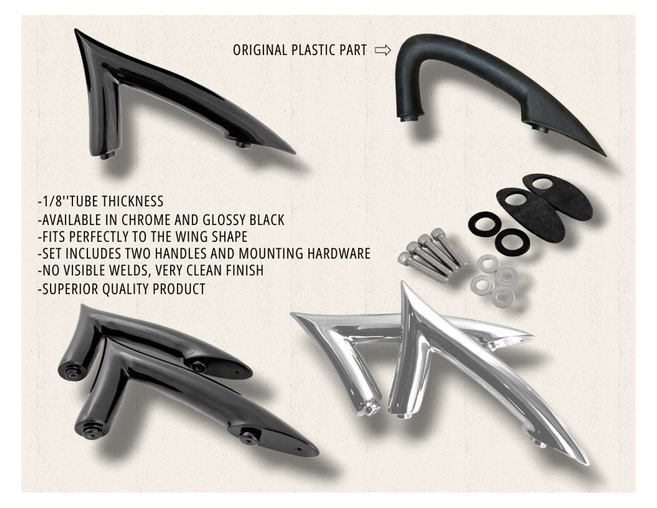 Passenger handle for Road Glide 3 and Freewheeler