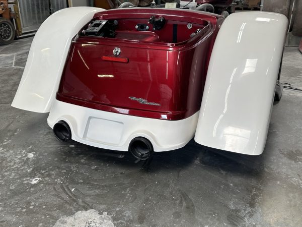 Freewheeler & Road Glide 3 Rear Extension 2014 To 2024 | DBC339 DBC339 Made from hand laid fiberglass. Bolt on or mold on. Fits all Freewheelers.