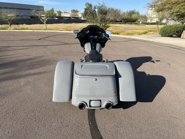 Freewheeler & Road Glide 3 Rear Extension 2014 To 2024 | DBC339 DBC339 Made from hand laid fiberglass. Bolt on or mold on. Fits all Freewheelers.