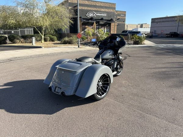Freewheeler & Road Glide 3 Rear Extension 2014 To 2024 | DBC339 DBC339 Made from hand laid fiberglass. Bolt on or mold on. Fits all Freewheelers.