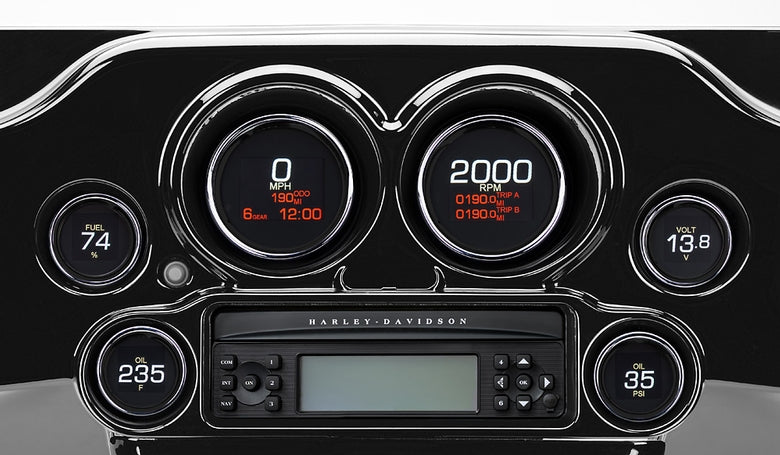 DAKOTA DIGITAL MLX-8600 Series : 6 Gauge Dresser Kit 1996-2013 Street Glide & Road Glide  touring models