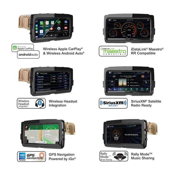 SoundStream Reserve V2 8.3” Plug & Play Head Unit with Wireless Apple CarPlay and Android Auto For 2014-2023 Harley Davidson® Touring Motorcycles